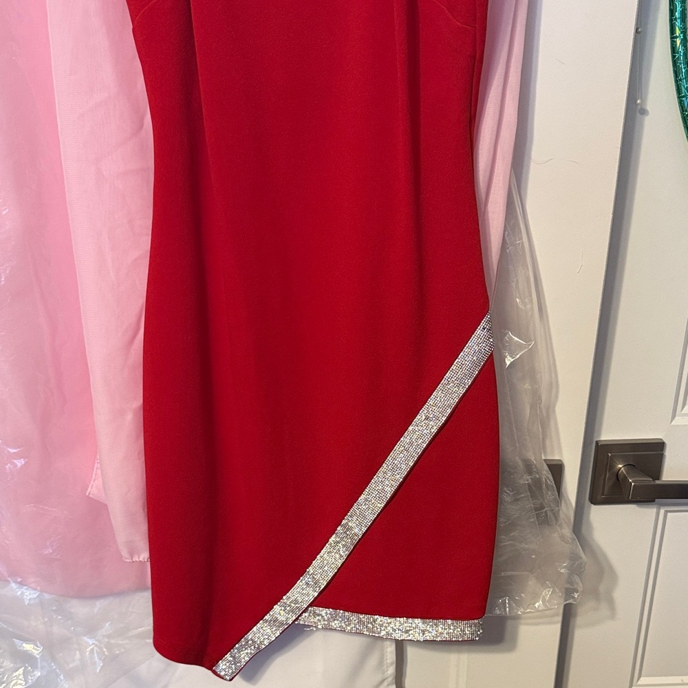 Red Dress with Silver Trim BCX